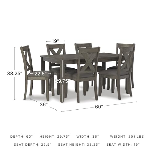 Signature Design by Ashley Caitbrook 7-Piece Dining Set, Gray Wash