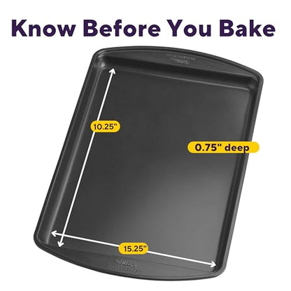 Wilton Gold Premium Non-Stick Warp-Resistant Bakeware, Made without PFAs, Medium Cookie Sheet, 15.25 x 10.25 in, Packaging May Vary