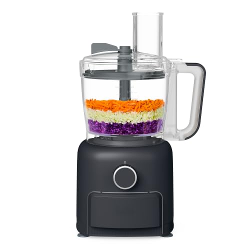 bella CHOP Deluxe 10-Cup Food Processor with Built-In Storage, Slate
