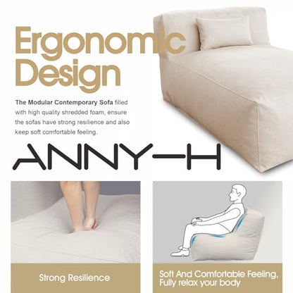 Dineli Modern ANNY-H Lounge Chair Outdoor Bed Lounger Outdoor Couch Sofa