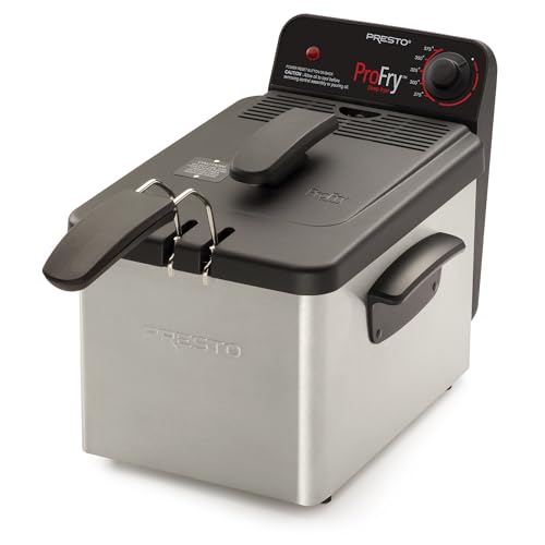 Presto 05461 Stainless Steel Pro Fry Immersion Element Deep Fryer, Silver
