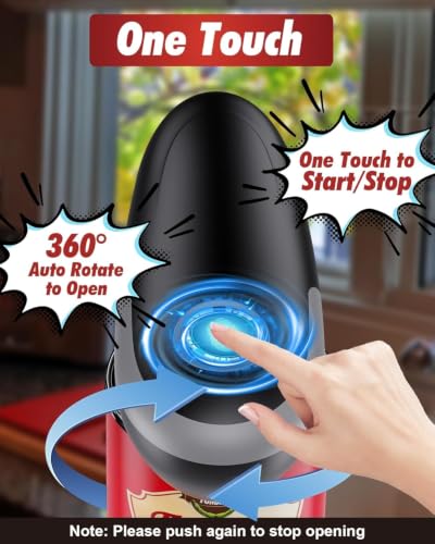 Electric Can Opener, One Touch Battery Operated Automatic Can Opener with Smooth Edge, Hands Free Can Openers for Seniors with Arthritis and Weak Hands, Kitchen Gadget Fits Most Standard Cans