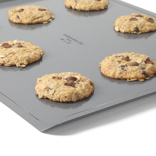 Calphalon Titan Steel Core PFA Free Nonstick 17 x 14 Cookie Sheet Baking Pan, Heavy Duty Reinforced Steel Bakeware for Even Heating, Oven Safe Baking Tray for Cookies