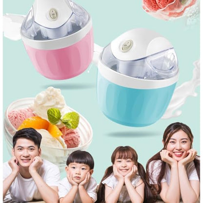 Small Home Mini Ice Cream Maker (Applicable to 110V-120V)，Pink