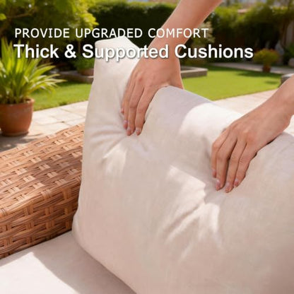 SUNSITT 8-Piece Patio Wicker Sectional Furniture Set, Outdoor Modular Couch