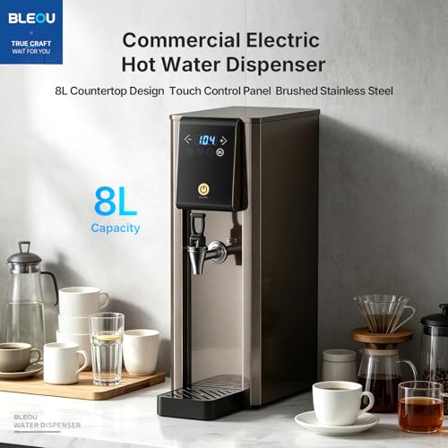 Bleou 1800W Commercial Countertop Hot Water Dispenser, 20L/H Rapid Heating