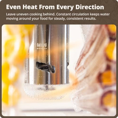 Greater Goods Sous Vide Cooker, 1100W, No App or WiFi Needed (Birch White)