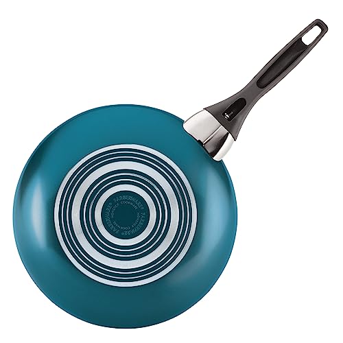 Farberware Dishwasher Safe Aluminum Nonstick Cookware Pots and Pans Set, 15-Piece, Teal