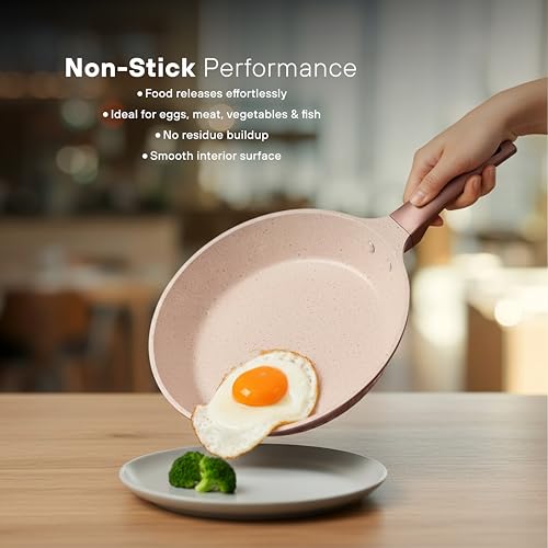 Kochstelle 13pcs Pots and Pans Set Nonstick, Marble Ceramic Coating Induction Cookware Set, Non Stick Kitchen Cooking Set with Frying Pans, Saucepans & Utensils, PFOA & PFOS Free