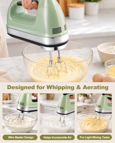 Stainless Steel Hand Mixer Beaters Compatible with KitchenAid Hand Mixer