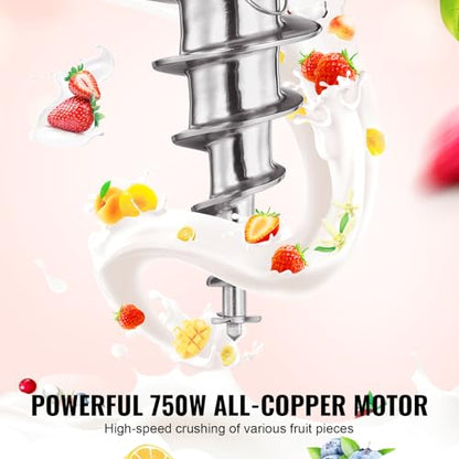 VEVOR Frozen Yogurt Blending Machine 750W, Yogurt Milkshake Ice Cream Mixing Machine 1740RPM, 304 Stainless Steel Ice Cream Shaker, Customizable with any Flavor of Ice Cream