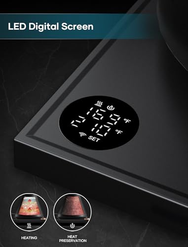 INTASTING Electric Kettle, Gooseneck Electric Kettle, ±1℉ Precise Temperature Control, Stainless Steel Interior, Quick Heating for Pour Over Coffee, Tea & Boiling Water, 0.9L (Black)