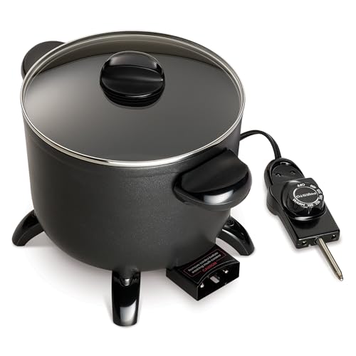 Presto 06006 Kitchen Kettle Multi-Cooker, Steamer, Deep Fryer, Black