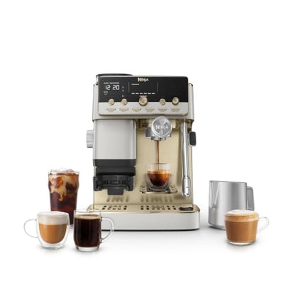 Ninja Luxe Café Mini Plus with AutoFroth, Amazon Exclusive Bone & Champagne