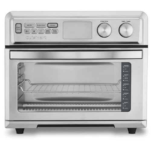 Cuisinart Air Fryer Toaster Oven with Extra-Large Capacity, 1800W Stainless Steel Oven with Digital Display, Bake, Broil, Roast & Air Fry Options, Adjustable Temperature, TOA-95NAS