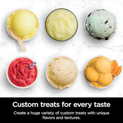 Ninja NC501 CREAMi Deluxe 11-in-1 Ice Cream & Frozen Treat Maker with 2 XL Family Size Pint Containers, Silver (Renewed)
