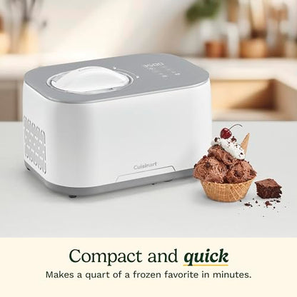 Cuisinart Ice Cream Maker Machine, Automatic, No Pre-Freezing, 1-Qt