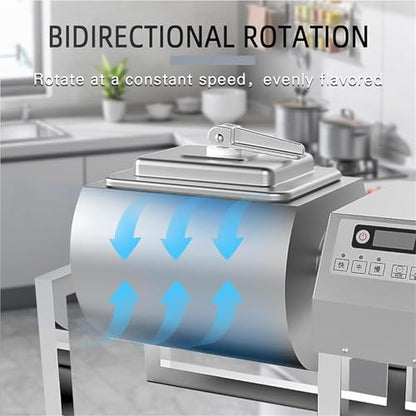 Meat Tumbler Marinating Machine, 36lb/18l Automatic Electric Hamburger Pickling Machine, 1-99minutes Timer Setting,Vacuum Tumbler Marinator,For Beef Pork Mutton