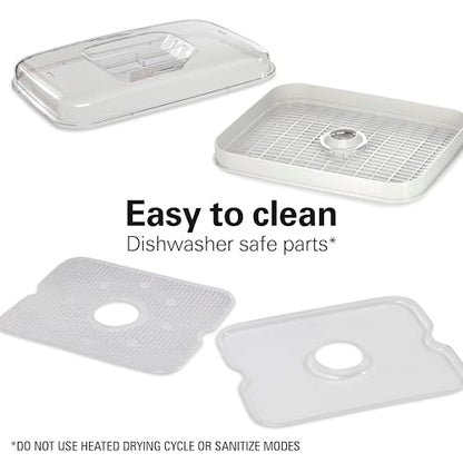 Hamilton Beach Digital Food Dehydrator for Fruit and Jerky, Vegetables and More, 5 Trays, Adjustable Temperature, 48 Hour Timer + Auto Shutoff, Grey (32100A)