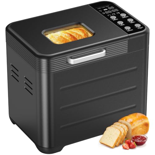 NEWBULIG Bread Maker Machine 2 LB, Automatic Breadmaker Compact