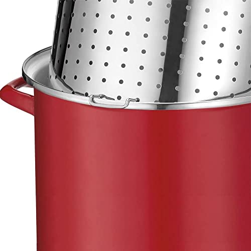 12QT STOCKPOT W/COVER RED