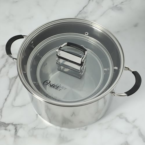 Oster Platinum Silverbolt 6 Piece Stackable Space-Saving Dutch Oven Sauce Pan Cookware Set