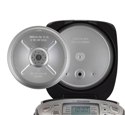 Zojirushi NS-TPC10XT Micom Rice Cooker & Warmer (with PFAS-Free Nonstick), 5.5-Cup, Stainless Brown