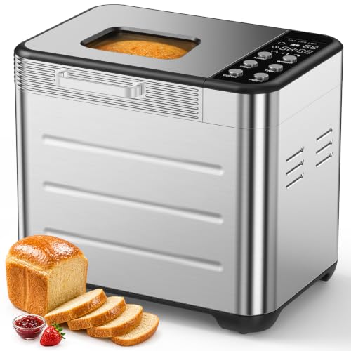 OLIXIS Bread Maker, 21-IN-1 Bread Machine, 2LB Automatic Stainless Steel