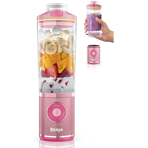Ninja Blast Max Portable Blender, Twist & Go, 22oz, Pink, BC251PK1