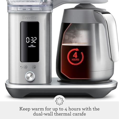 Breville Luxe Drip Coffee Machine BDC465BSS, Brushed Stainless Steel, Thermal Carafe