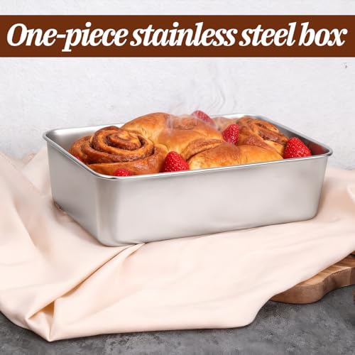 8pcs Bread Loaf Pans Set 8.5" × 5.7" Bread Pans Stainless Steel Loaf Toast Baking Pan Metal Bakeware Loafs Breads Pan for Baking Breads for Meatloaf Lasagna Cake Oven Dishwasher Safe