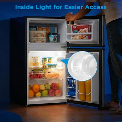 Midea 3.1 Cu.ft Mini Fridge with Freezer, Energy Star Certified, for Dorm