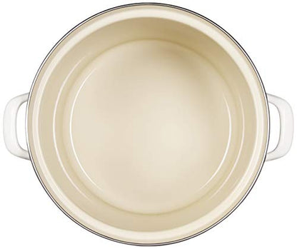 Le Creuset Enamel On Steel Stockpot, 10 qt., White