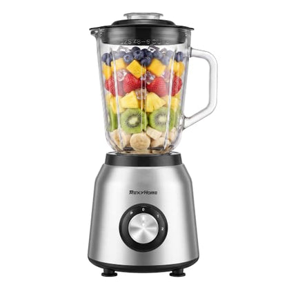 REXYHOME 700W Blender with 50oz Glass Jar, Countertop Blenders for Kitchen