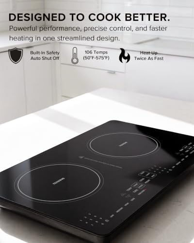 Nuwave PIC Double Portable Induction Cooktop, 900W/1500W/1800W Options