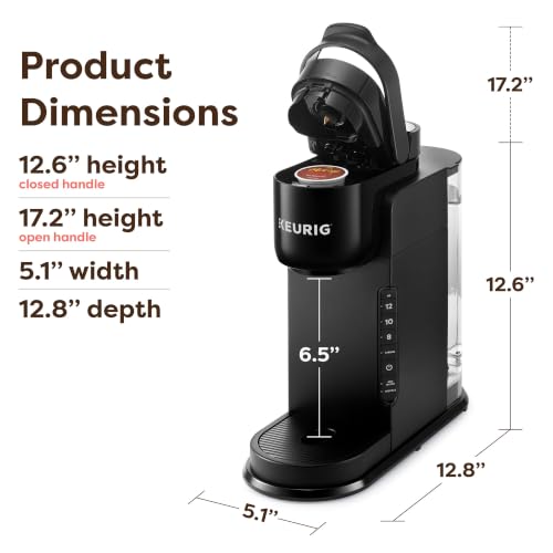 Keurig K-Express Single Serve K-Cup Pod Coffee Maker, 3 Brew Sizes, Strong Button Feature, 42oz Removable Reservoir, Black