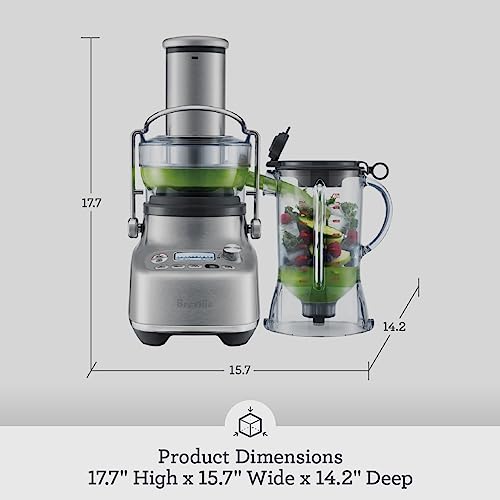 Breville 3X Bluicer Pro Blender and Juicer BJB815BSS, Brushed Stainless Steel