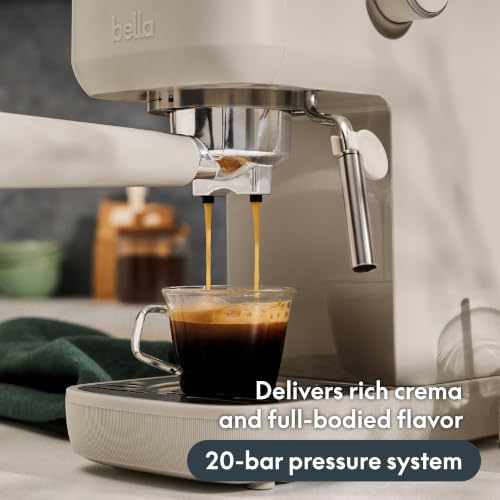bella JOLT 20-bar Slim Espresso Maker, Oatmilk