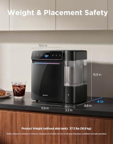 GoveeLife Smart Countertop Ice Maker 2 Pro, 3-Minute Fast 9 Ice Cubes with 3 Size, 47lbs Daily, 40dB Quiet, Smart Pre-Cooling, App & Voice Control, Self-Clean, Dual Water Tanks for Home, Coffee, Party