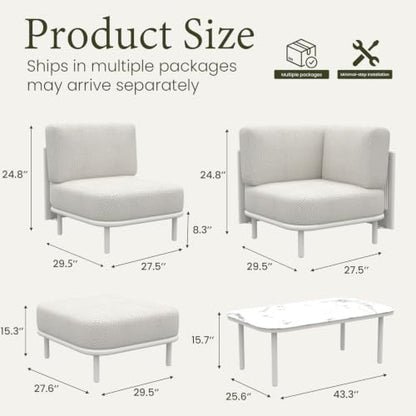 LayinSun 11 Pieces Patio Furniture Set