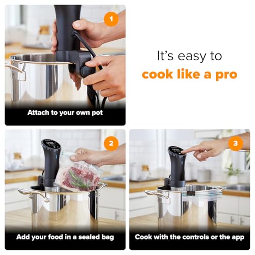 Anova Culinary Sous Vide Precision Cooker 3.0 (WiFi), 1100 Watts, Stainless Steel