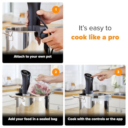 Anova Culinary Sous Vide Precision Cooker 3.0 (WiFi), 1100 Watts, Stainless Steel