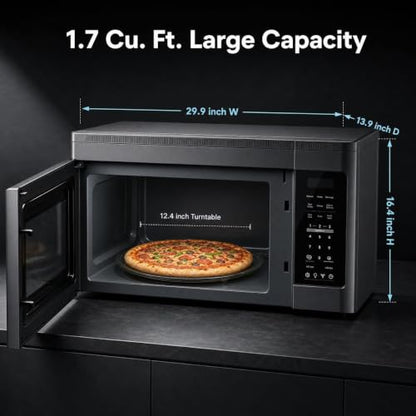 Over the Range Microwave Oven 1.7 cu.ft 1000W in Black