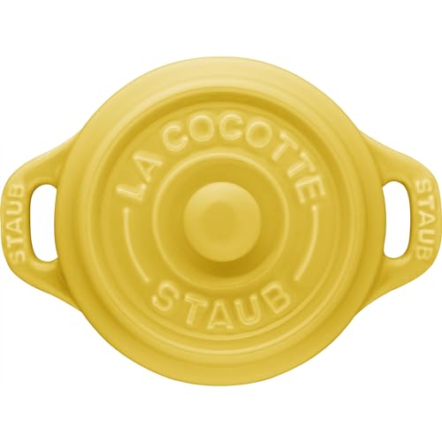 Staub Ceramic 3-pc Mini Round Cocotte Set - Citron