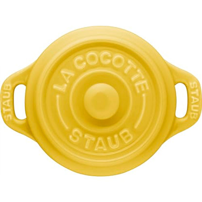 Staub Ceramic 3-pc Mini Round Cocotte Set - Citron
