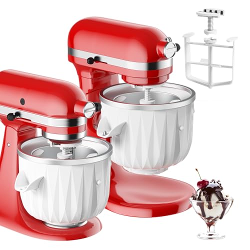 HOZODO Ice Cream Maker Attachment for KitchenAid Stand Mixer, 2 Quart