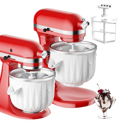 HOZODO Ice Cream Maker Attachment for KitchenAid Stand Mixer, 2 Quart