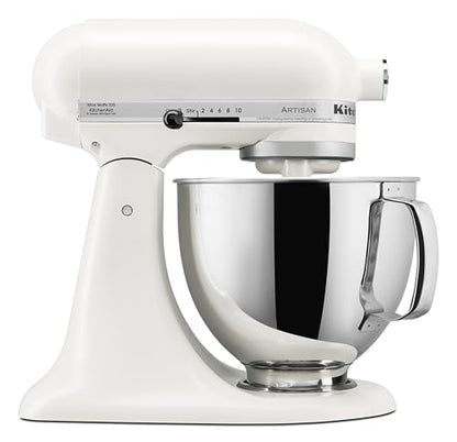 KitchenAid Artisan Series 5 Quart Tilt Head Stand Mixer, KSM150PS, Porcelain White