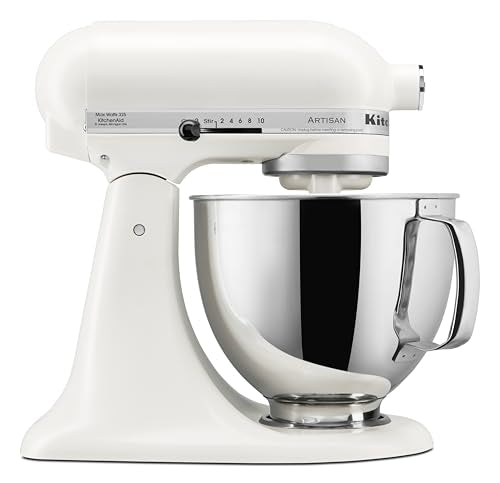 KitchenAid Artisan Series 5 Quart Tilt Head Stand Mixer, KSM150PS, Porcelain White