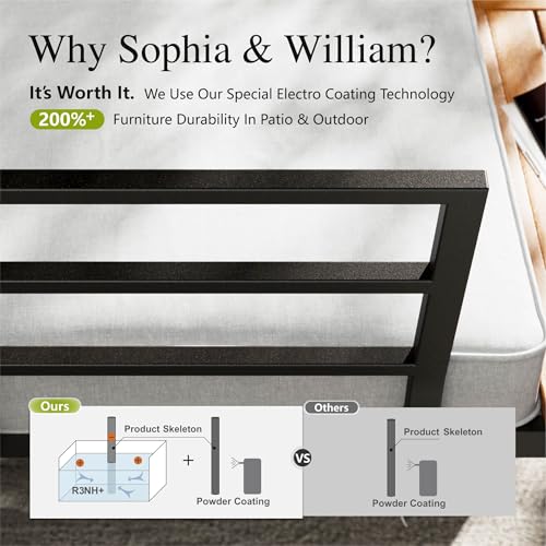 Sophia & William 8-Seat Metal Patio Sofa Sectional Set with Gray Cushions